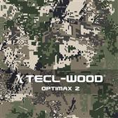 TECL-WOOD Optimax 2 concealment camo pattern was designed for raised angles typically encountered in European forests by tree-stand hunters out for whitetail deer.