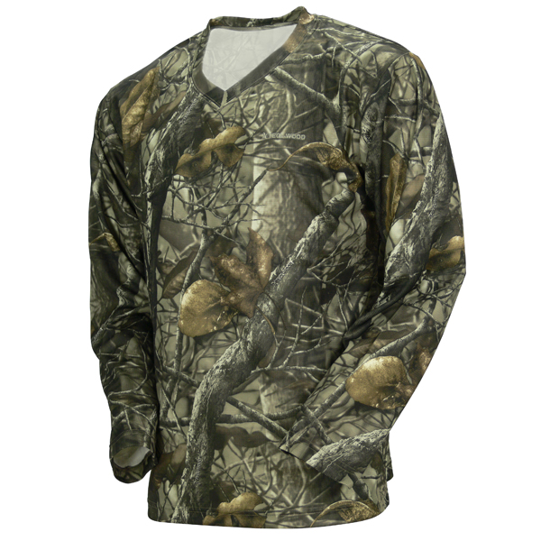 TECL-WOOD Long Sleeve Camo Fishing T-Shirt, Camo Clothing